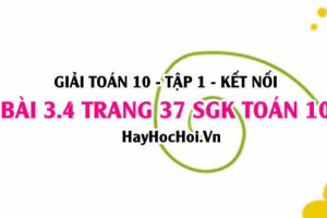 Giải bài 3.4 trang 37 Toán 10 Tập 1 SGK Kết nối tri thức
